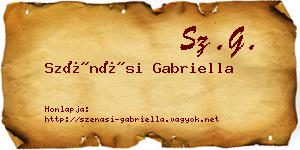 Szénási Gabriella névjegykártya