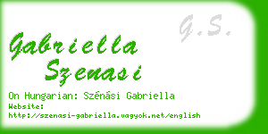 gabriella szenasi business card
